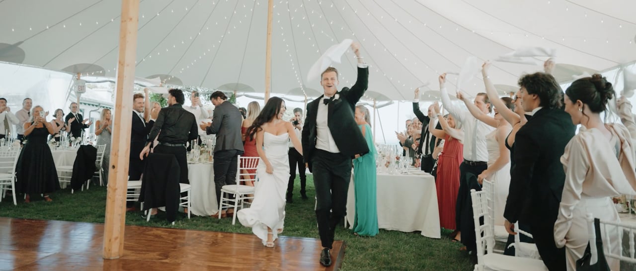 Ella & Tyler wedding film still